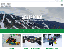 Tablet Screenshot of bcsnowboard.com